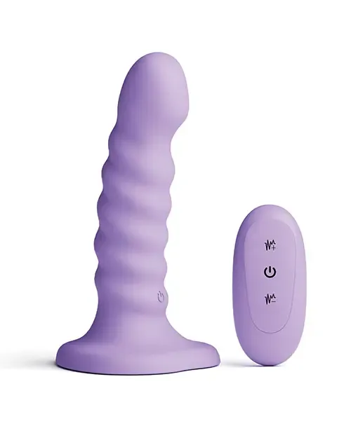NSN-0401-45 Colors 5" Ribbed Vibe Dildo Purple