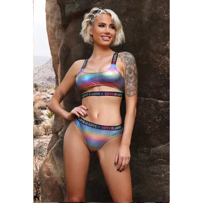 AF972 Love is Love Bralette/Panty L/XL