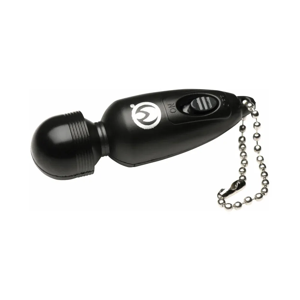 AH763 Mini Vibrating Wand Keychain Black