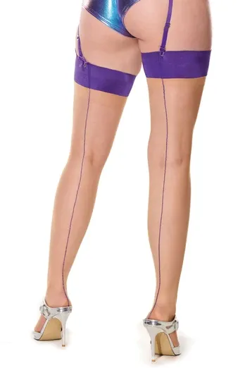 26410 Luminous Stockings Purple O/S