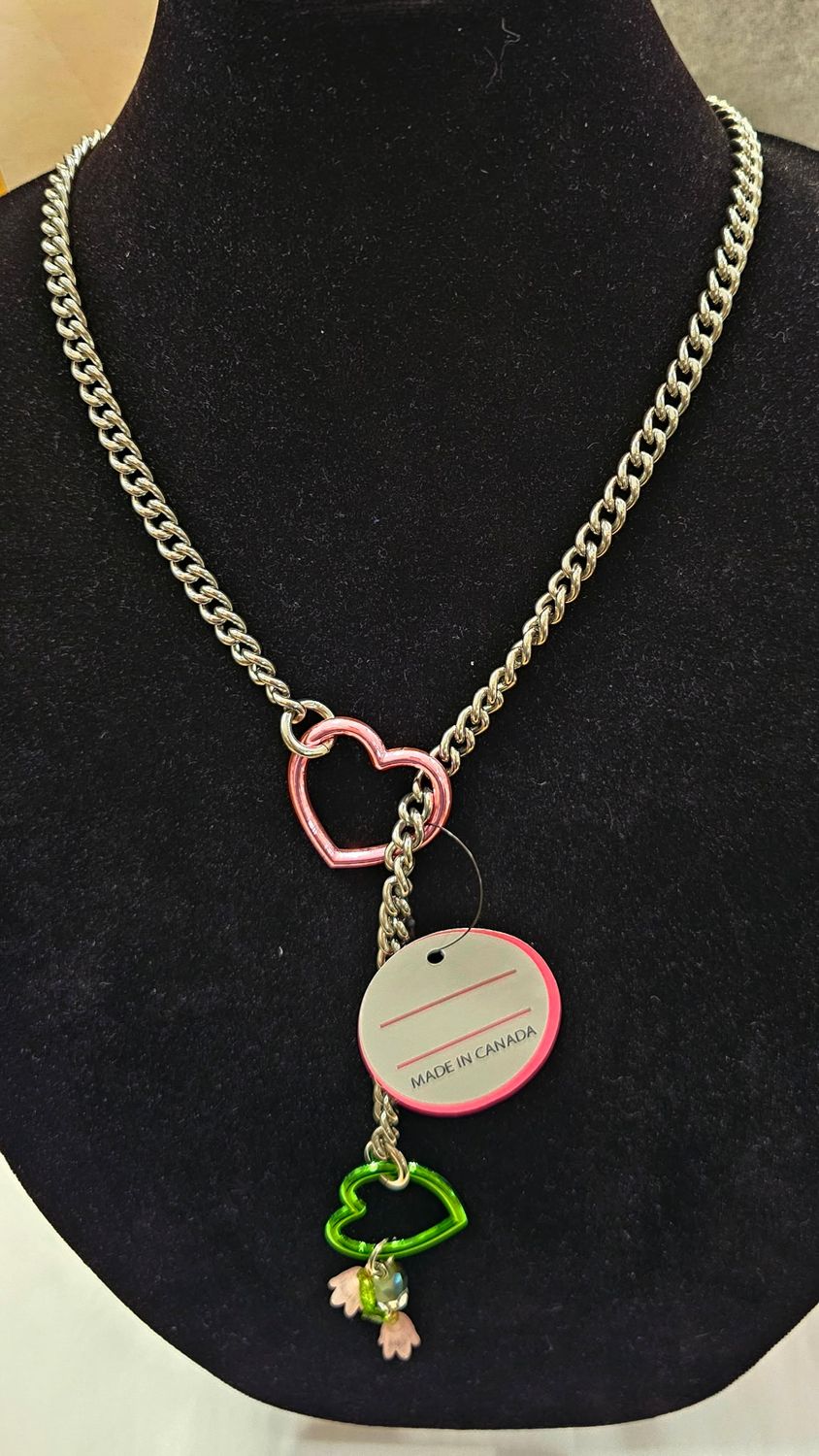 Spring Slip Chain Green/Pink
