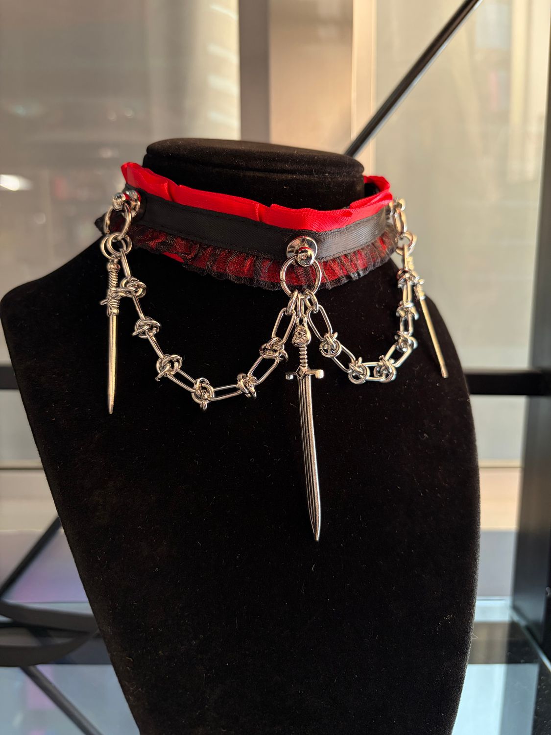 Red/Black Barb Wire Collar