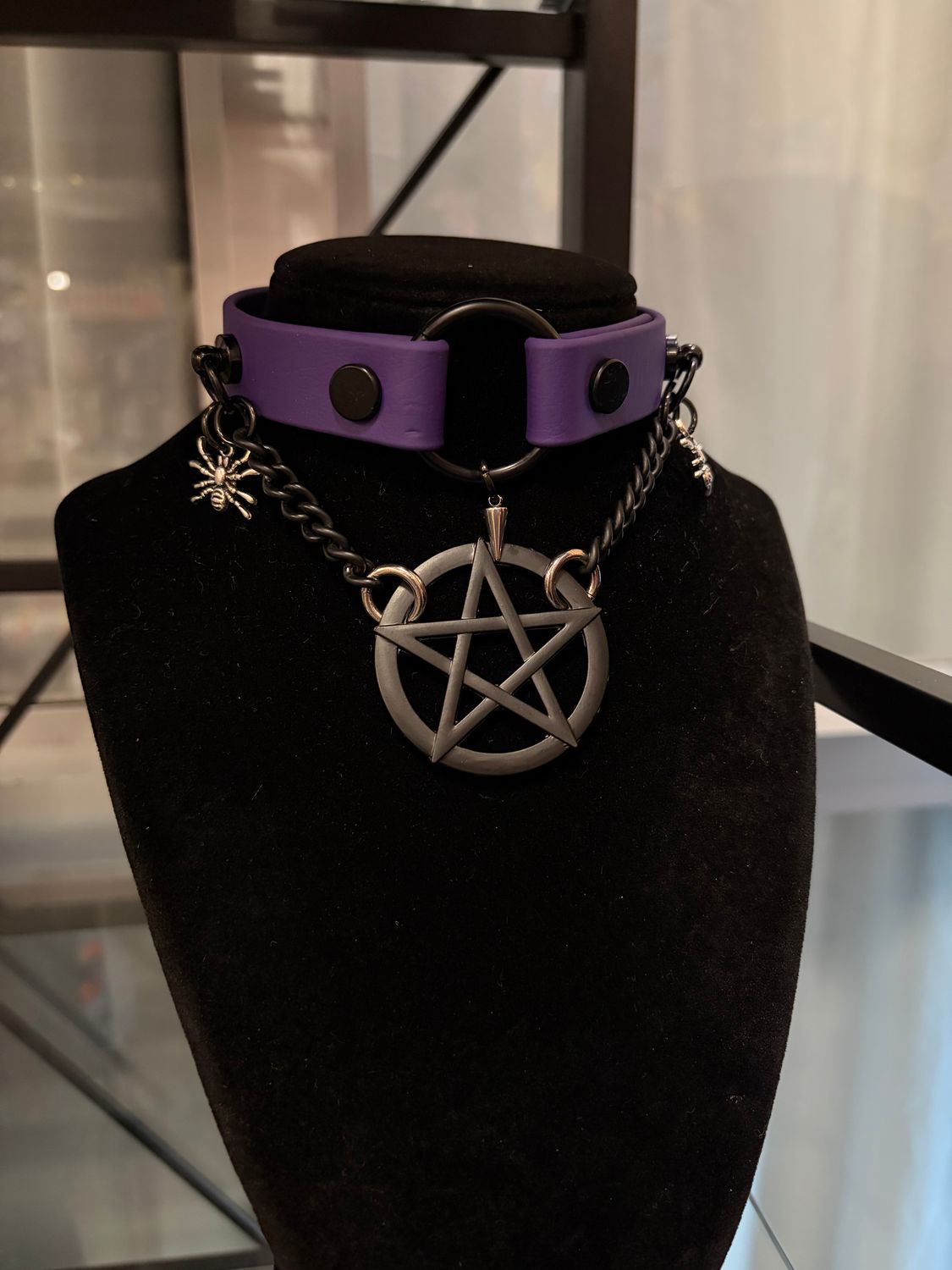 Purple Penta/Spider Biothane Collar
