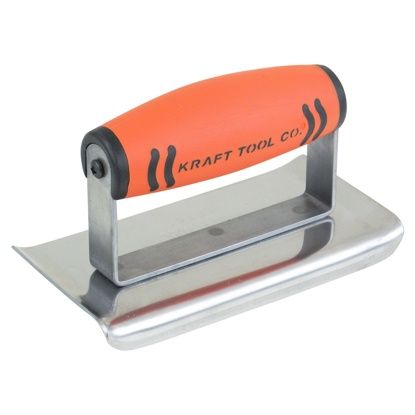6&quot; x 4&quot; 1/4&quot;R Stainless Steel Curved Ends Cement Edger