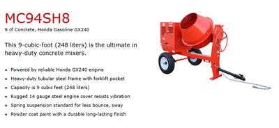 MultiQuip Essick Concrete Mixer w/Honda GX240