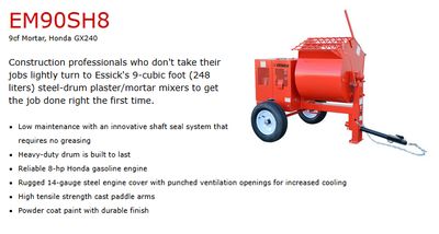 MultiQuip Essick Mortar Mixer w/Honda GX240