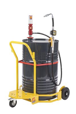 COMPLETO OLIO CARRELLATO PER FUSTI DA 180-220 l R=3:1 PORTATA 25 l/min MCLUBE