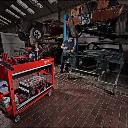 CARRELLO PORTAUTENSILI A DUE RIPIANI MILWAUKEE