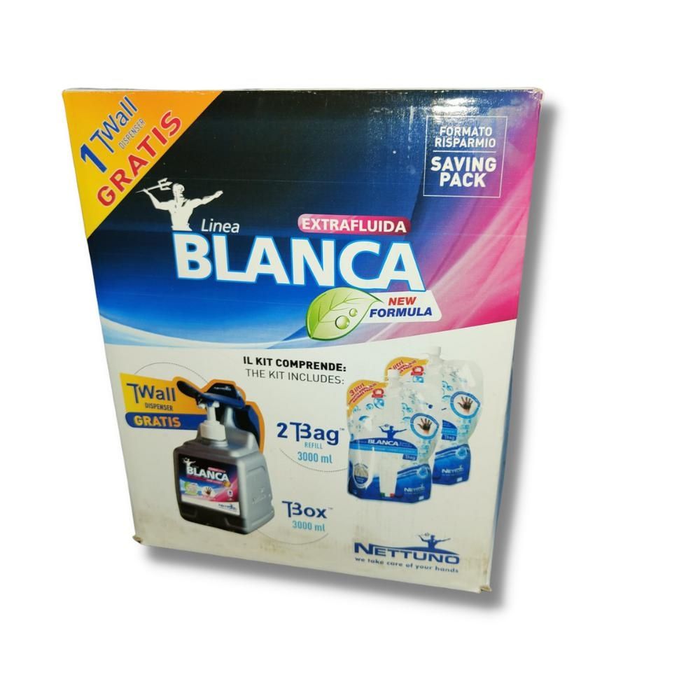 Crema mani linea blanca EXTRAFLUIDA NETTUNO kit TBOX+TBAG+ TWALL  - NETTUNO