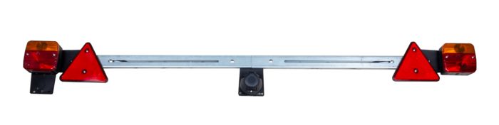 BARRA REGOLABILE PORTAFANALI 2100mm ÷ 1400 mm CON FANALI POSTERIORE 12 V