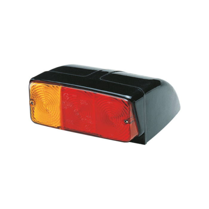 FANALE POSTERIORE 3 LUCI SX CON BASE INCLINATA -AMA160x136x85 mm