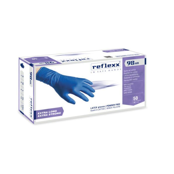GUANTI IN LATTICE HIGH RISK BLU SENZA POLVERE REFLEX R98