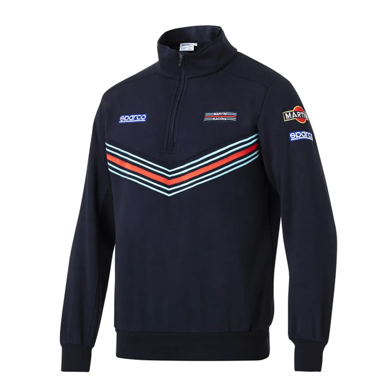 FELPA FULL ZIP MARTINI RACING  BLU- SPARCO