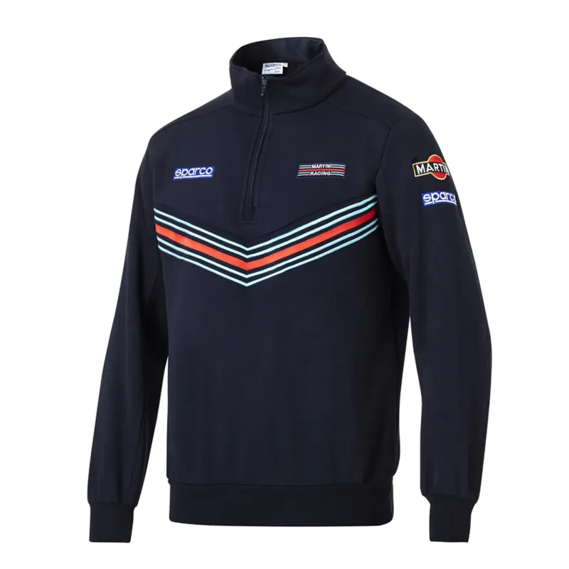 FELPA FULL ZIP MARTINI RACING  BLU- SPARCO