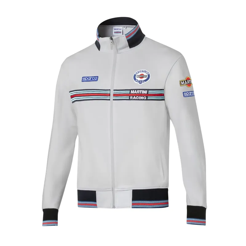 FELPA FULL ZIP MARTINI RACING GRIGIA- SPARCO FELPA FULL ZIP MARTINI RACING GRIGIA- SPARCO