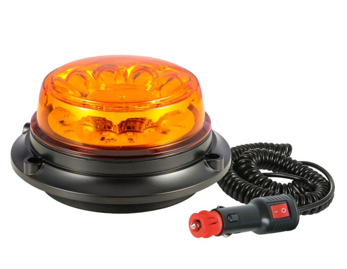 LAMPEGGIANTE A LED BASE MAGNETICA, ROTATIVO 12-24V 8 LED- AMA