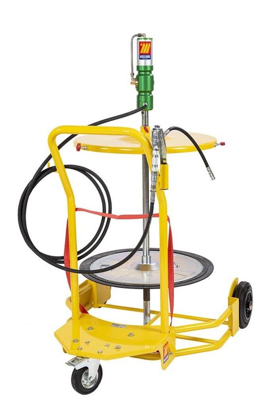 SET COMPLETO GRASSO CARRELLATO PER FUSTI DA 180-220 kg R=60:1 - MECLUBE