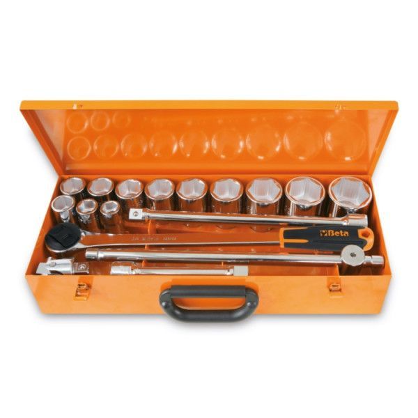 CASSETTA IN LAMIERA BETA SET 928A/C12 DI 12 CHIAVI A BUSSOLA ESAGONALI E 5 ACCESSORI