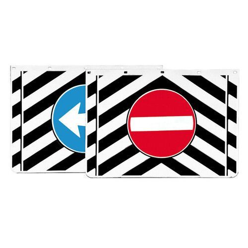 COPPIA PARASPRUZZI RILIEVO MIS.53X57 STRISCIE+SEGNALI CON ATTACCHI E STAFFE ZINCATE -LAMPA