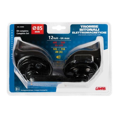 AVVISATORE ACUSTICO BI-TONALE , Ø 85 mm - 12V - LAMPA AVVISATORE ACUSTICO BI-TONALE , Ø 85 mm - 12V - LAMPA