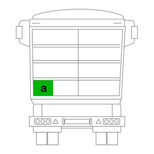 MARCATURA IN PVC VERDE CON SUPPORTO ADESIVO 500X400mm CON SUPPORTO ADESIVO (A)- LAMPA