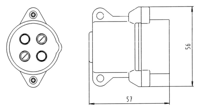 SPINA 4 POLI 12-24V IN PLASTICA - AMA
