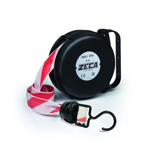 AVVOLGITORE AUTOMATICO PER DELIMITAZIONE 8MT NASTRO BIANCO/ROSSO -ZECA