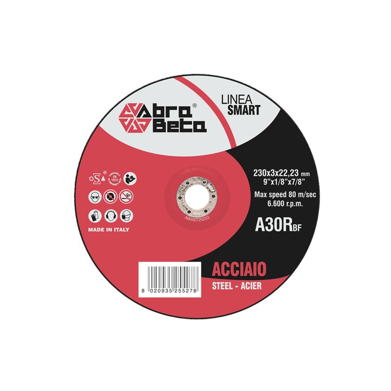 DISCHI DA TAGLIO 230X3X22,23 A30R , IN ACCIAIO