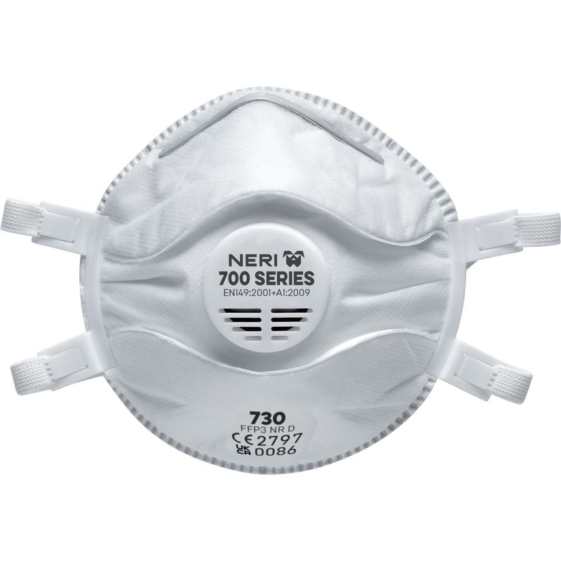 MASCHERINA NEWTEC 730 FFP3NRD,IN TESSUTO CON VALVOLA- NERI