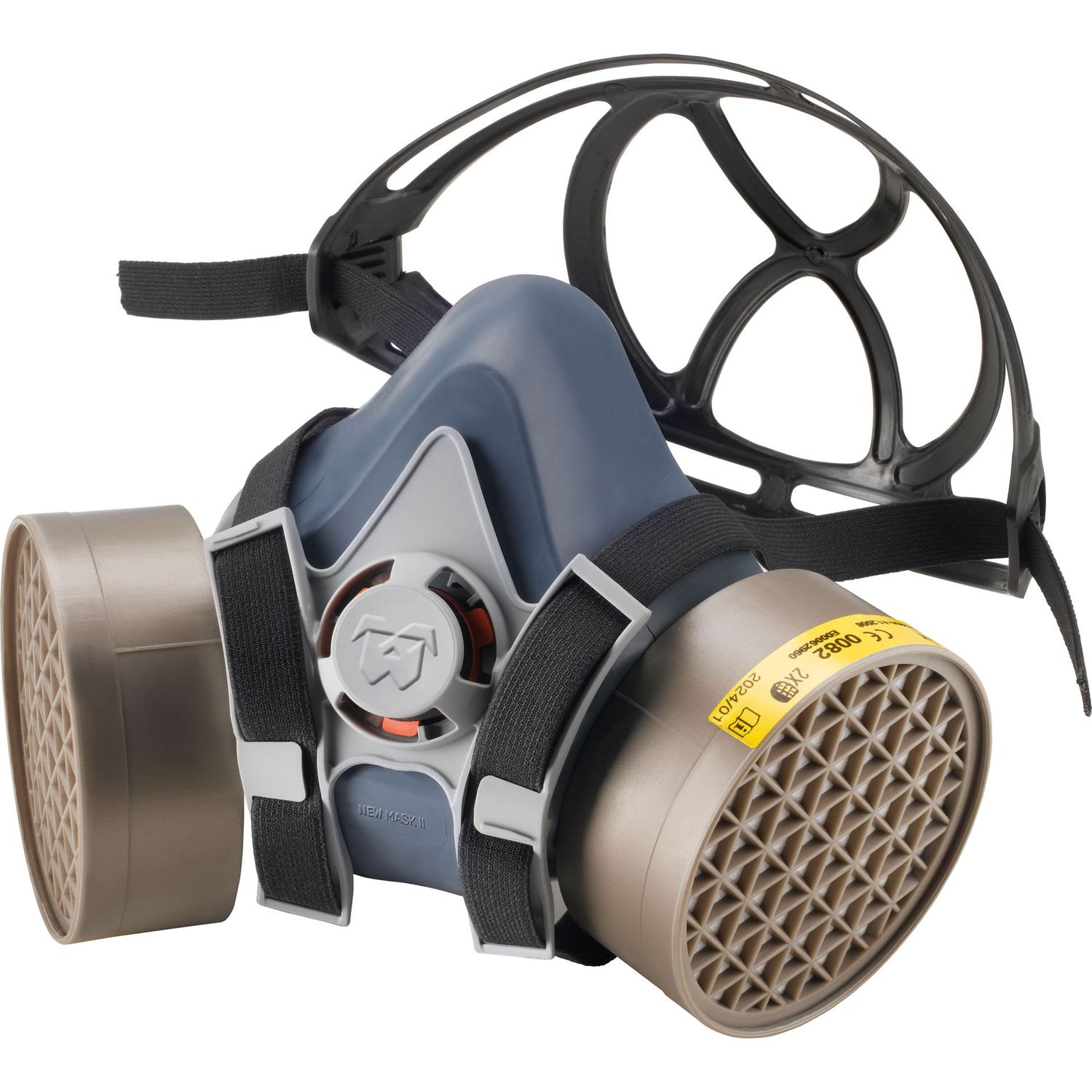 SEMIMASCHERA IN GOMMA IPOALLERGENICA NEW MASK II, SENZA FILTRI 2 ATTACCHI- NERI SEMIMASCHERA IN GOMMA IPOALLERGENICA NEW MASK II, SENZA FILTRI 2 ATTACCHI- NERI