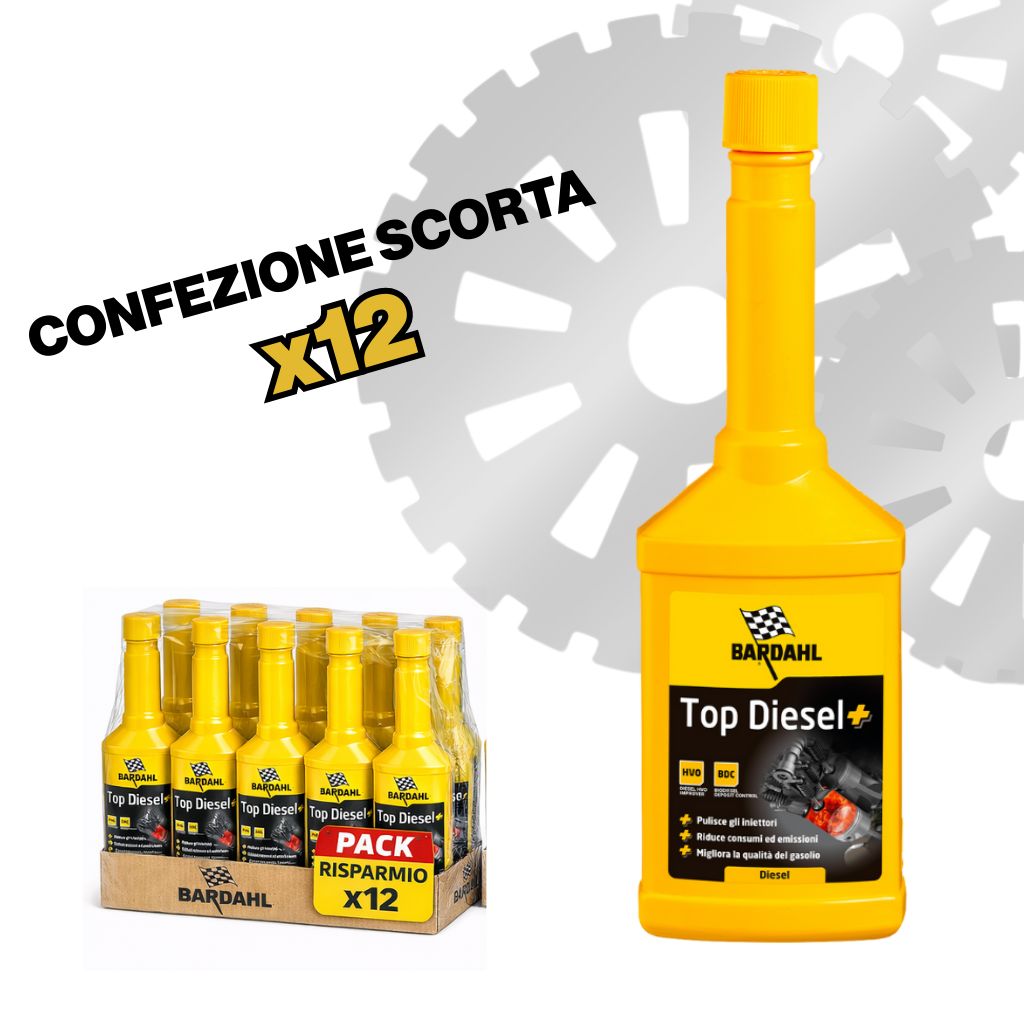 BARDAHL Top Diesel + ADDITIVO MULTIFUNZIONALE 250 ml – PACK 12 Pezzi