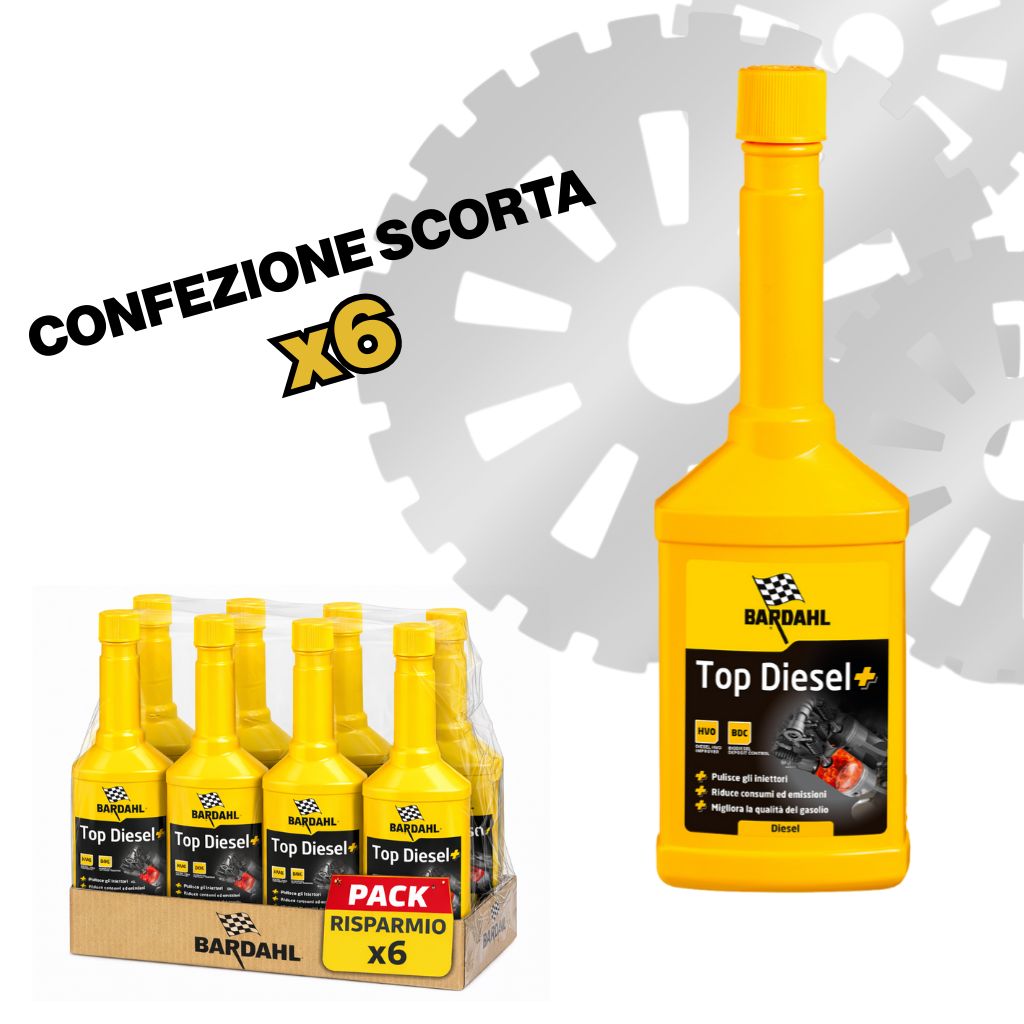 BARDAHL Top Diesel + ADDITIVO MULTIFUNZIONALE 250 ml – PACK 6 Pezzi