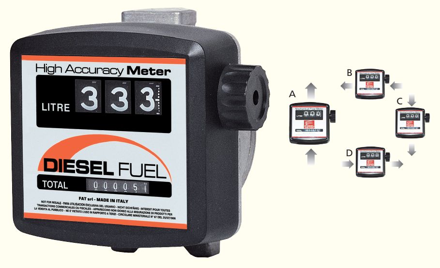 CONTALITRI MECCANICO PARZIALE AZZERABILE 3 CIFRE, 120L/min- FAT CONTALITRI MECCANICO PARZIALE AZZERABILE 3 CIFRE, 120L/min- FAT