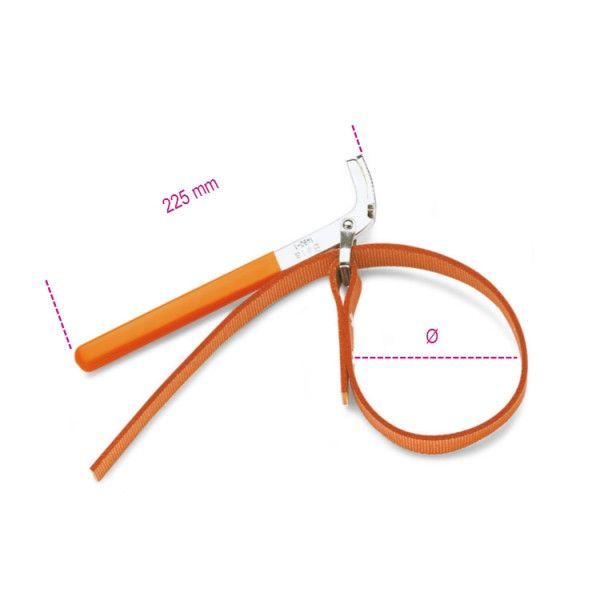 CHIAVE A NASTRO PER FILTRO OLIO VETTURE 240mm/2- BETA CHIAVE A NASTRO PER FILTRO OLIO VETTURE 240mm/2- BETA