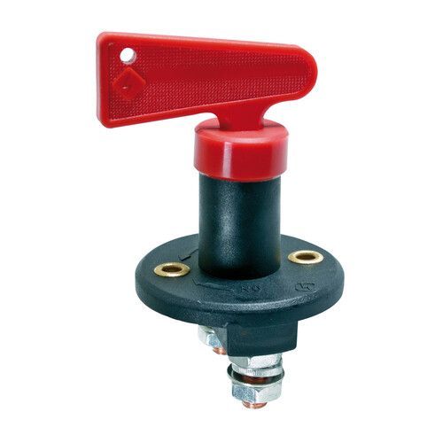 INTERRUTTORE STACCA-BATTERIA TIPO COMPETIZIONE 6/12/24 V- LAMPA