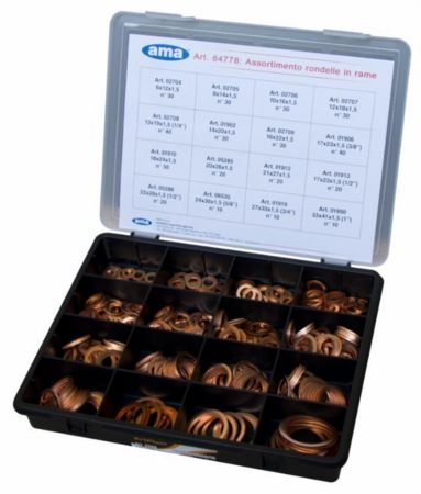 ASSORTIMENTO DI 400 RONDELLE DI RAME - AMA ASSORTIMENTO DI 400 RONDELLE DI RAME - AMA