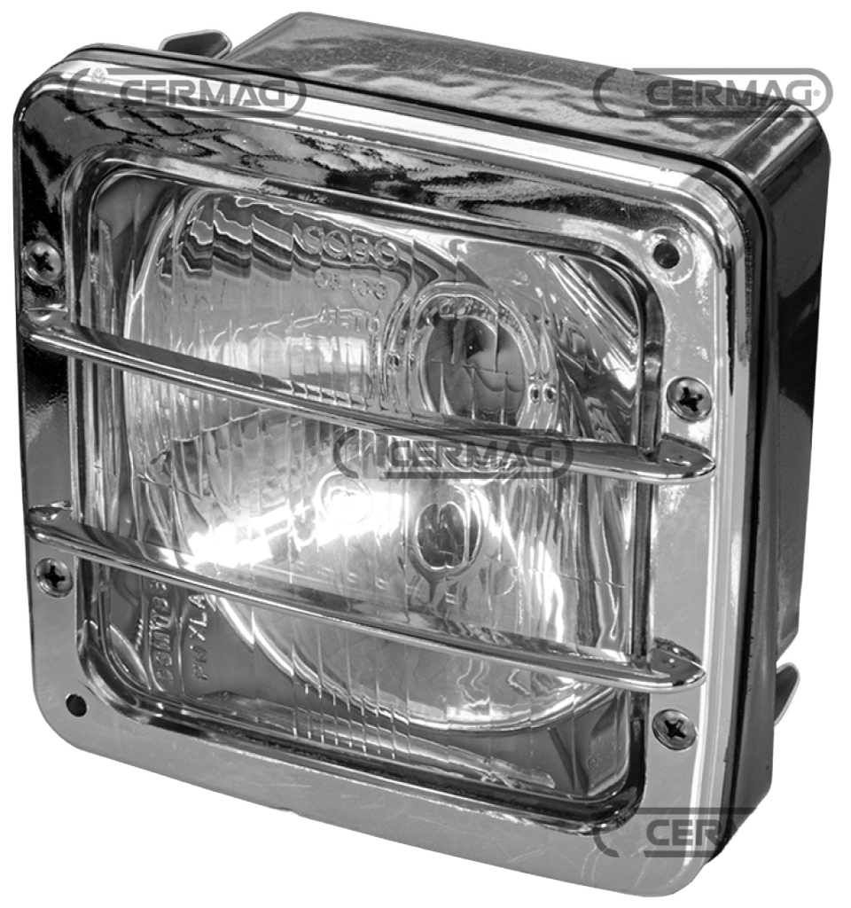 FARO ANTERIORE QUADRATO(2PZ)  CON MOLLA A 3 LUCI- COBO