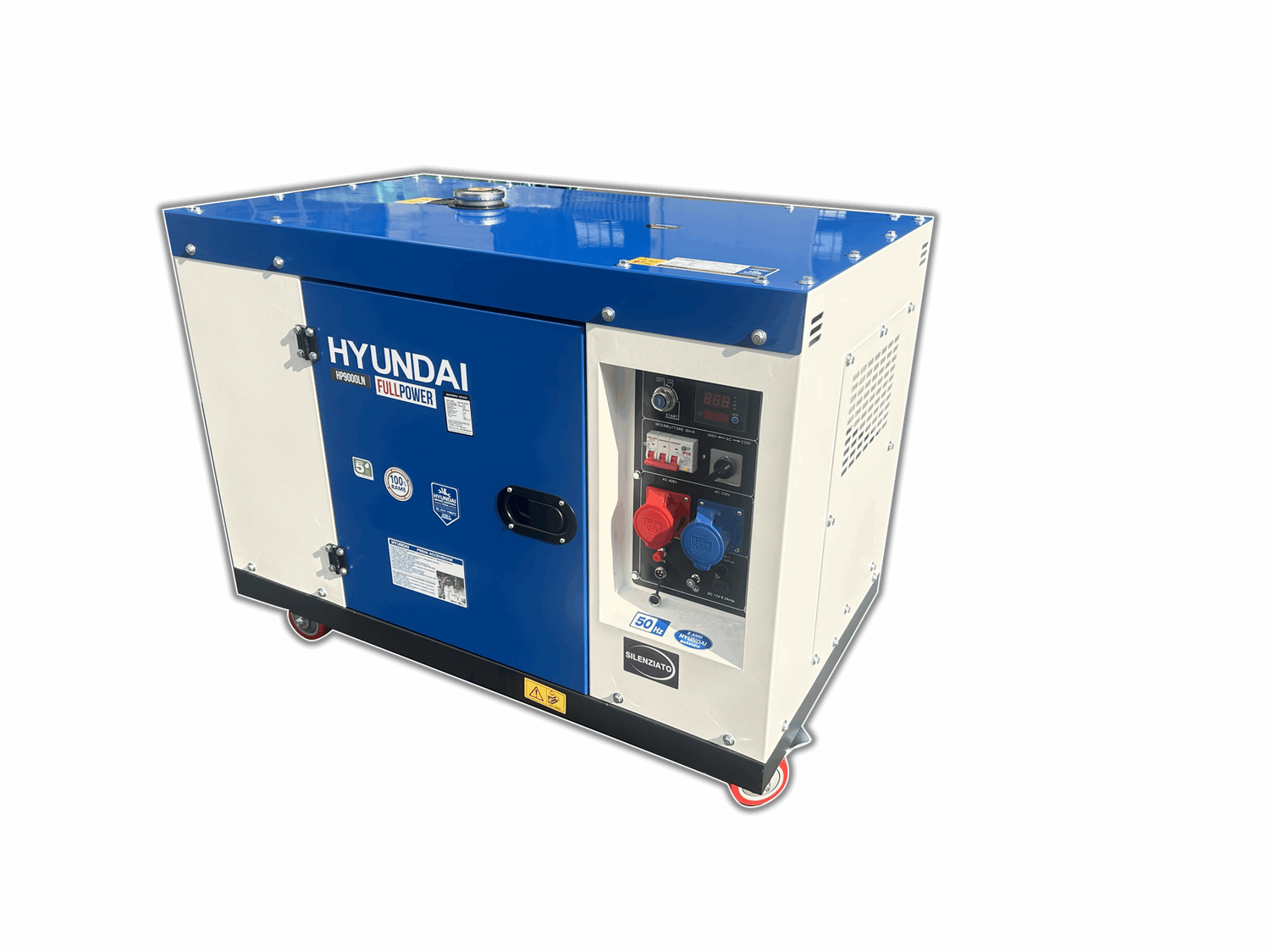 GENERATORE DI CORRENTE DIESEL SILENZIATO, 8KW 660CC FULL POWER- HYUNDAI GENERATORE DI CORRENTE DIESEL SILENZIATO, 8KW 660CC FULL POWER- HYUNDAI