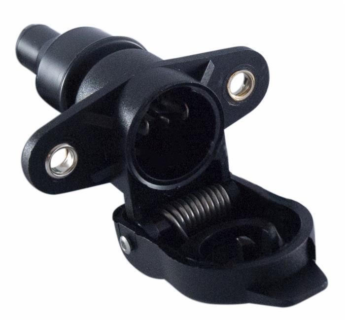 PRESA A 2 POLI FEMMINA 12-24V IN PLASTICA, CON DUE FORI DI FISSAGGIO E COPERCHIO- AMA