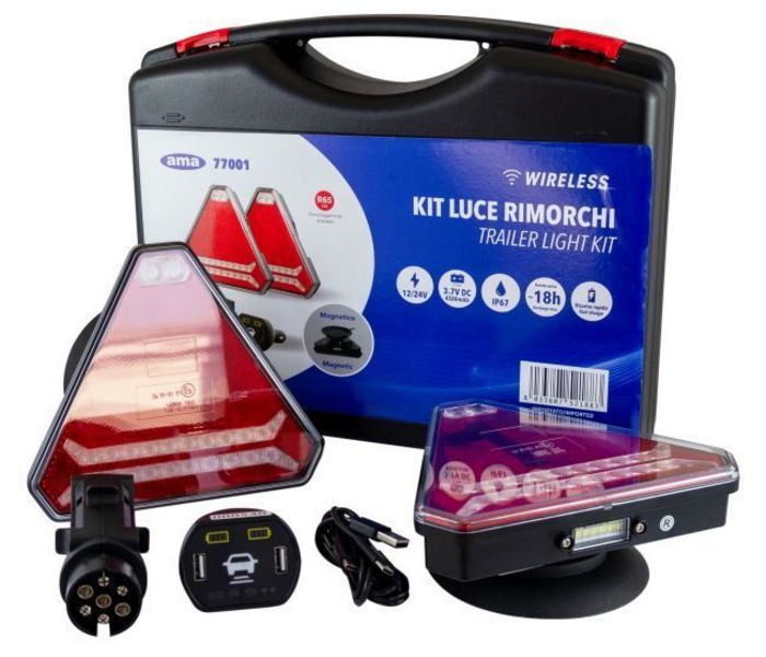 KIT LUCI WIRELESS LED 12/24V 30M-18H - AMA
