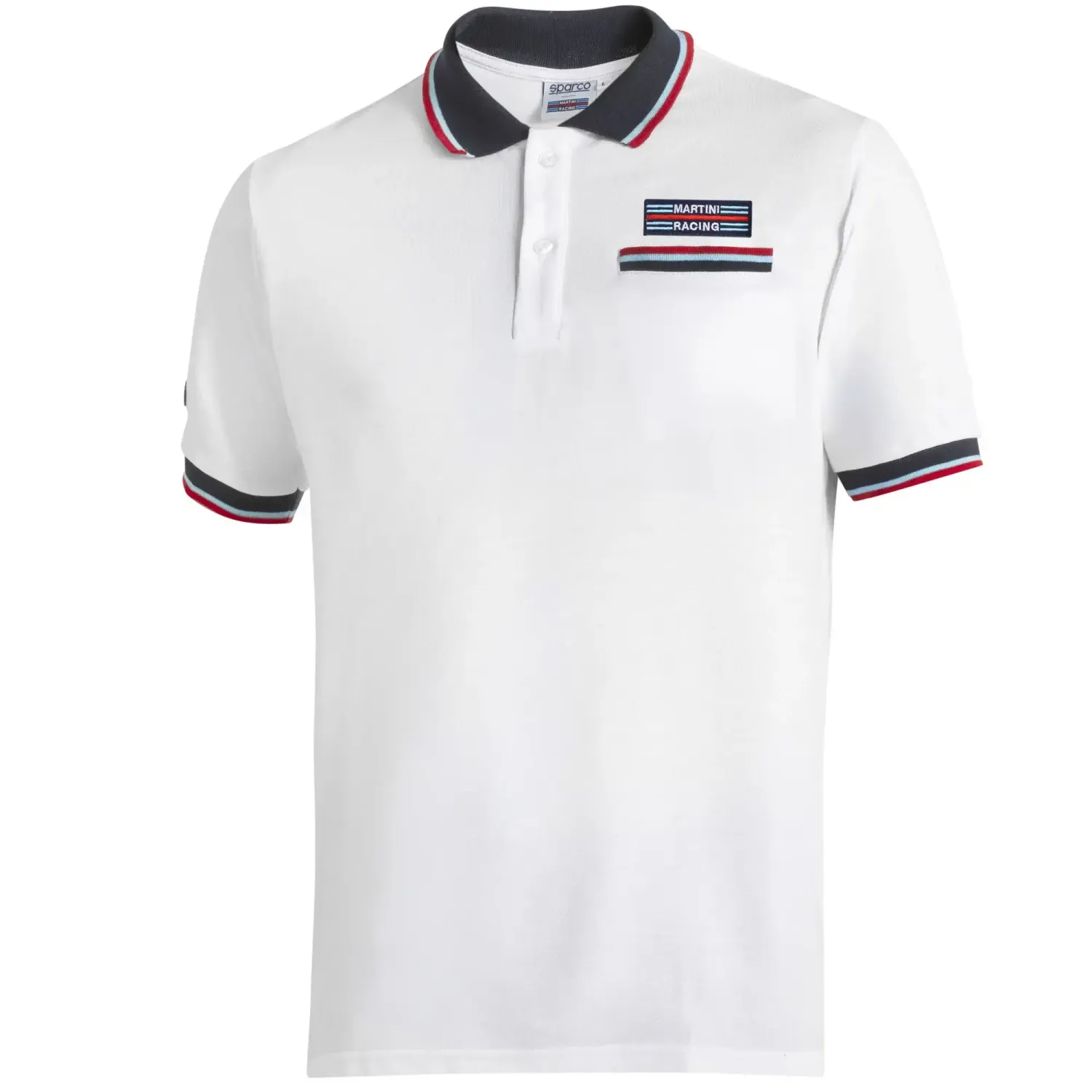 POLO MARTINI RACING-R POCKET BIANCA- SPARCO