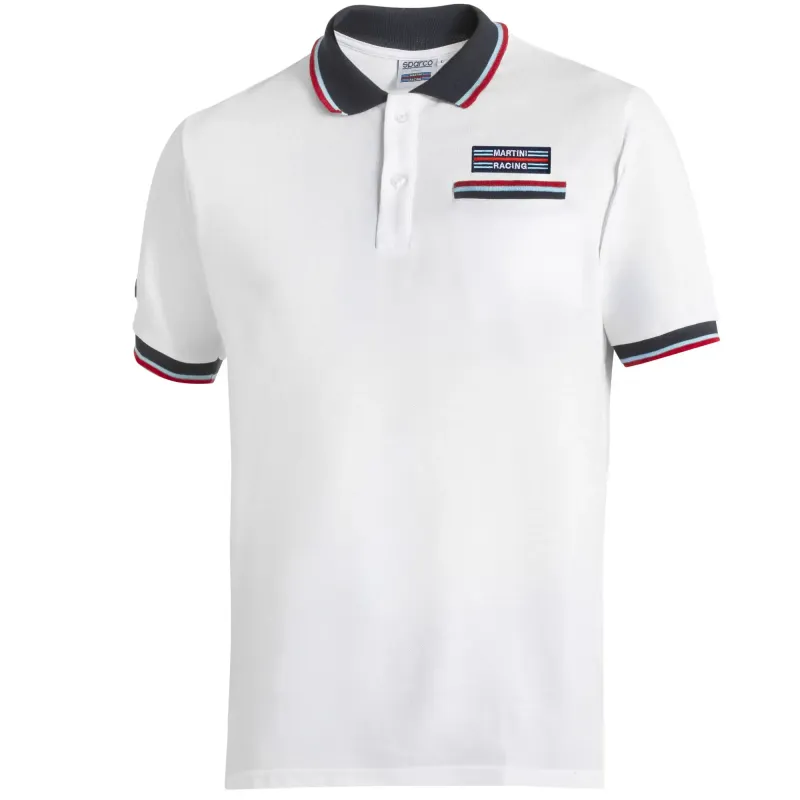 POLO MARTINI RACING-R POCKET BIANCA- SPARCO