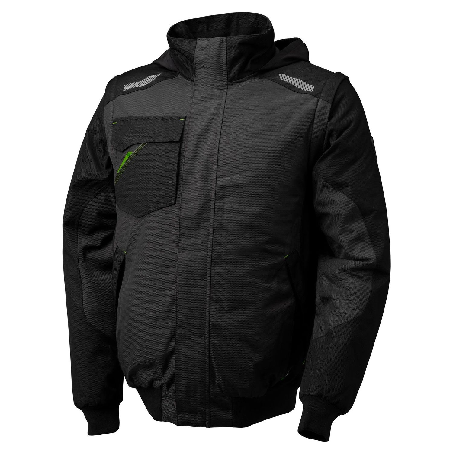 BOMBER NICE INVERNALE DOPPIO USO MANICHE STACCABILE GRIGIO/NERO - NERI