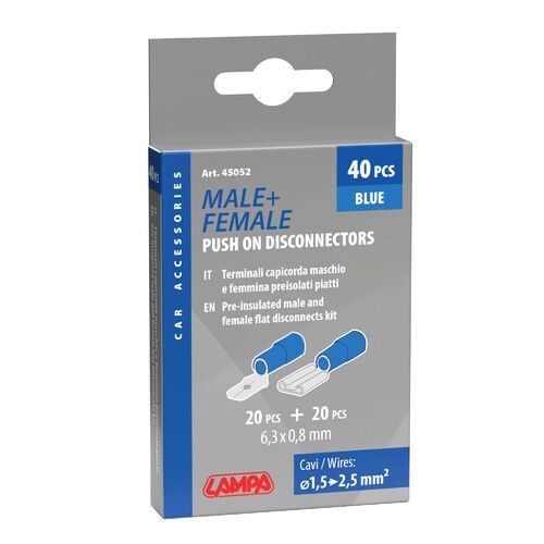 KIT 40 CAPI CORDA PIATTI BLU- LAMPA