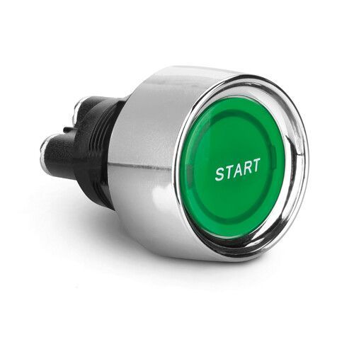 PULSANTE START CON LUCE A LED VERDE 12/24V 25ah- LAMPA PULSANTE START CON LUCE A LED VERDE 12/24V 25ah- LAMPA