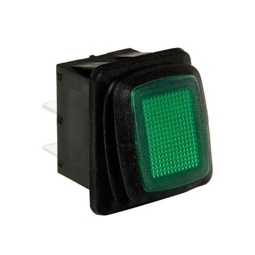 INTERRUTTORE IMPERMEABILE 12/24V CON LED VERDE- LAMPA INTERRUTTORE IMPERMEABILE 12/24V CON LED VERDE- LAMPA