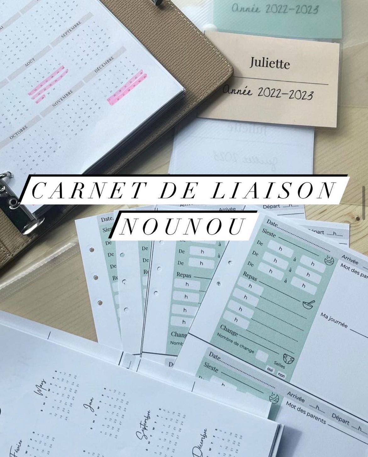 Carnet de liaison Nounou / crèche