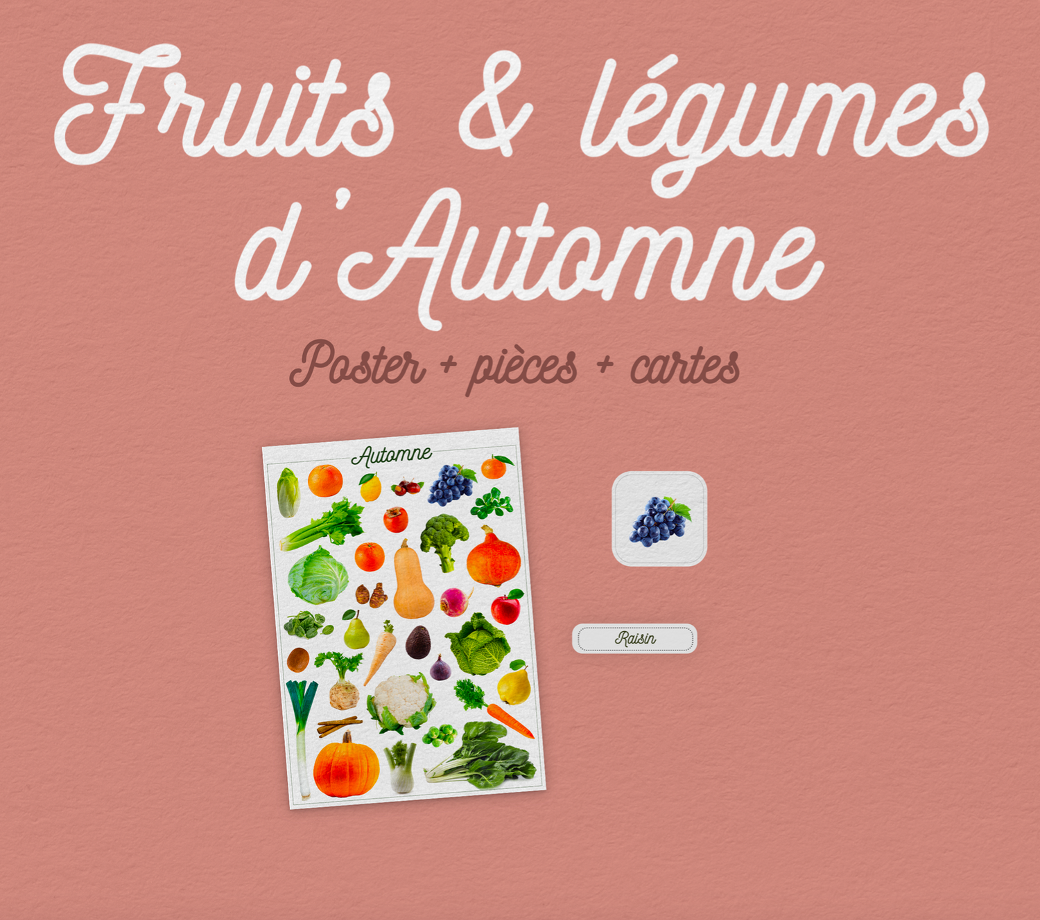 ​Poster des fruits et légumes - Version automne