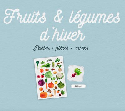 Poster des fruits et légumes - Version Hiver