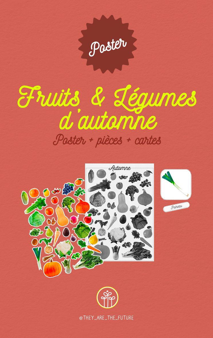 ​Poster des fruits et légumes - Version automne